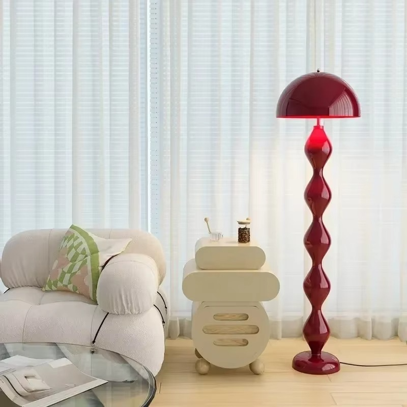 Lampa Podłogowa w Stylu Skandynawskim z Ciepłym Światłem – Minimalistyczna Lampa Stojąca do Czytania, Metalowa, Ø 40 cm, H 150 cm 3