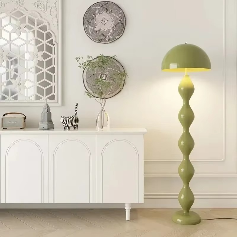 Lampa Podłogowa w Stylu Skandynawskim z Ciepłym Światłem – Minimalistyczna Lampa Stojąca do Czytania, Metalowa, Ø 40 cm, H 150 cm 5