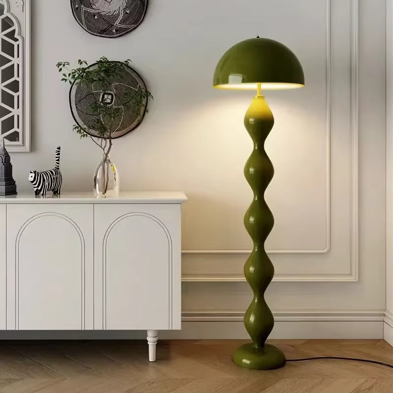 Lampa Podłogowa w Stylu Skandynawskim z Ciepłym Światłem – Minimalistyczna Lampa Stojąca do Czytania, Metalowa, Ø 40 cm, H 150 cm 6