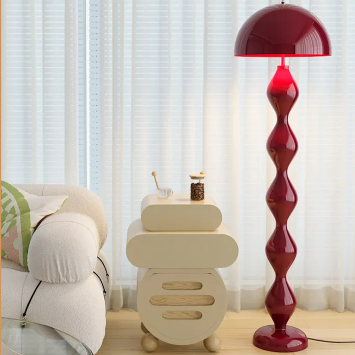 Lampa Podłogowa w Stylu Skandynawskim z Ciepłym Światłem – Minimalistyczna Lampa Stojąca do Czytania, Metalowa, Ø 40 cm, H 150 cm 7