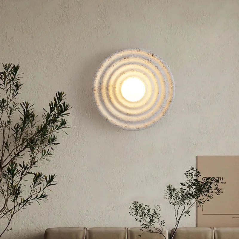 Lampa Ścienna Espen, Okrągła Kinkiet Ścienny Beżowy, 22 cm – Nowoczesny Minimalistyczny Design do Sypialni i Przedpokoju 2