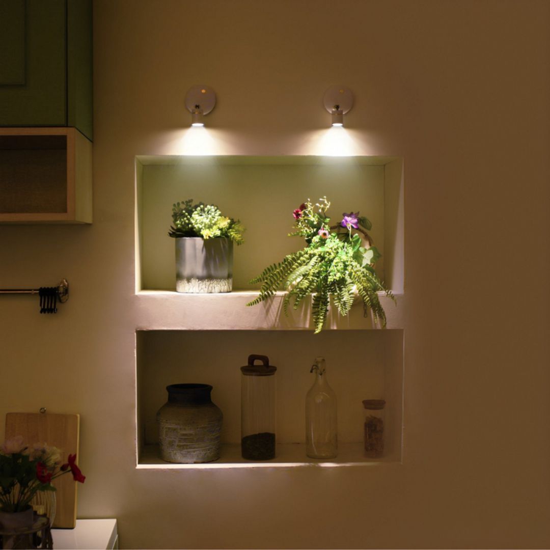 Lampa Ścienna LED Minimalistyczna z Regulacją, Bezprzewodowa Lampka Nocna Kinkiet Ścienny z Dimmowalnym Oświetleniem 3