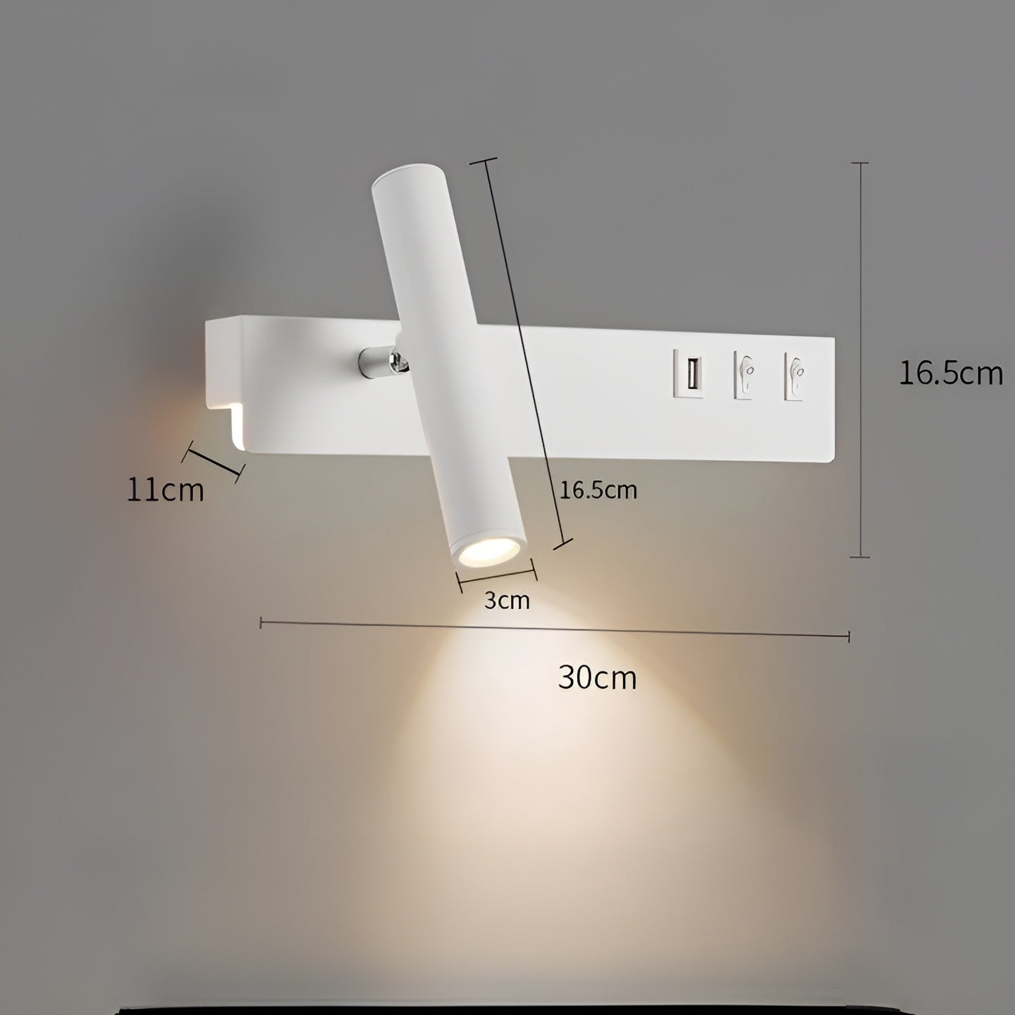 Lampa Ścienna LED Nordic Czarna z Przełącznikiem – Nowoczesny Kinkiet Ścienny do Czytania 2