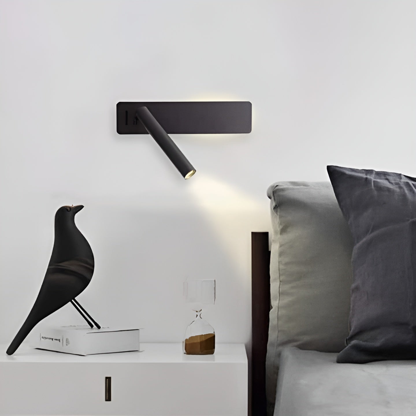 Lampa Ścienna LED Nordic Czarna z Przełącznikiem – Nowoczesny Kinkiet Ścienny do Czytania 6