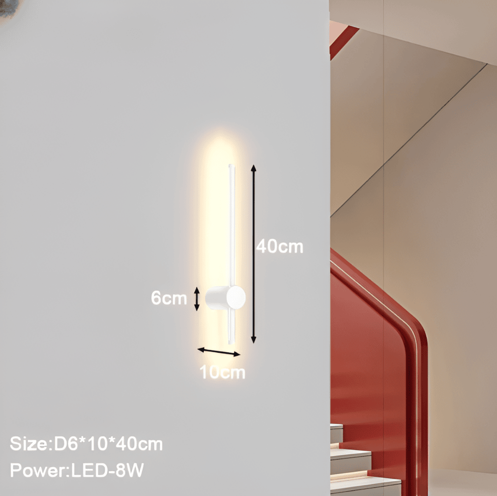 Lampa Ścienna LED w Stylu Skandynawskim z Regulacją – Kinkiet Ścienny z Miękkim Światłem, Czarny Akcent do Wnętrz 5