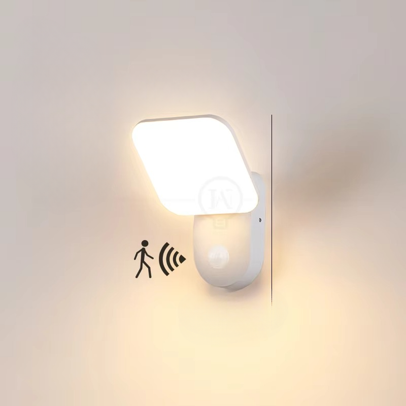 Lampa Ścienna LED z Czujnikiem Ruchu, Energooszczędna Lampa Zewnętrzna z Automatycznym Włączaniem, Nowoczesny Kinkiet Ścienny 11
