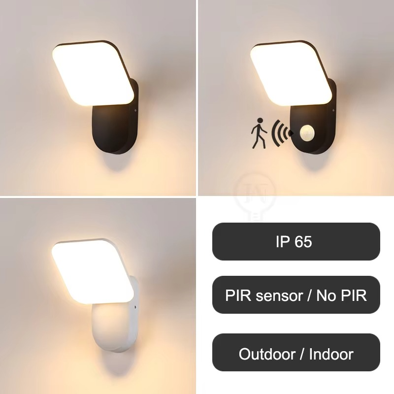 Lampa Ścienna LED z Czujnikiem Ruchu, Energooszczędna Lampa Zewnętrzna z Automatycznym Włączaniem, Nowoczesny Kinkiet Ścienny 6