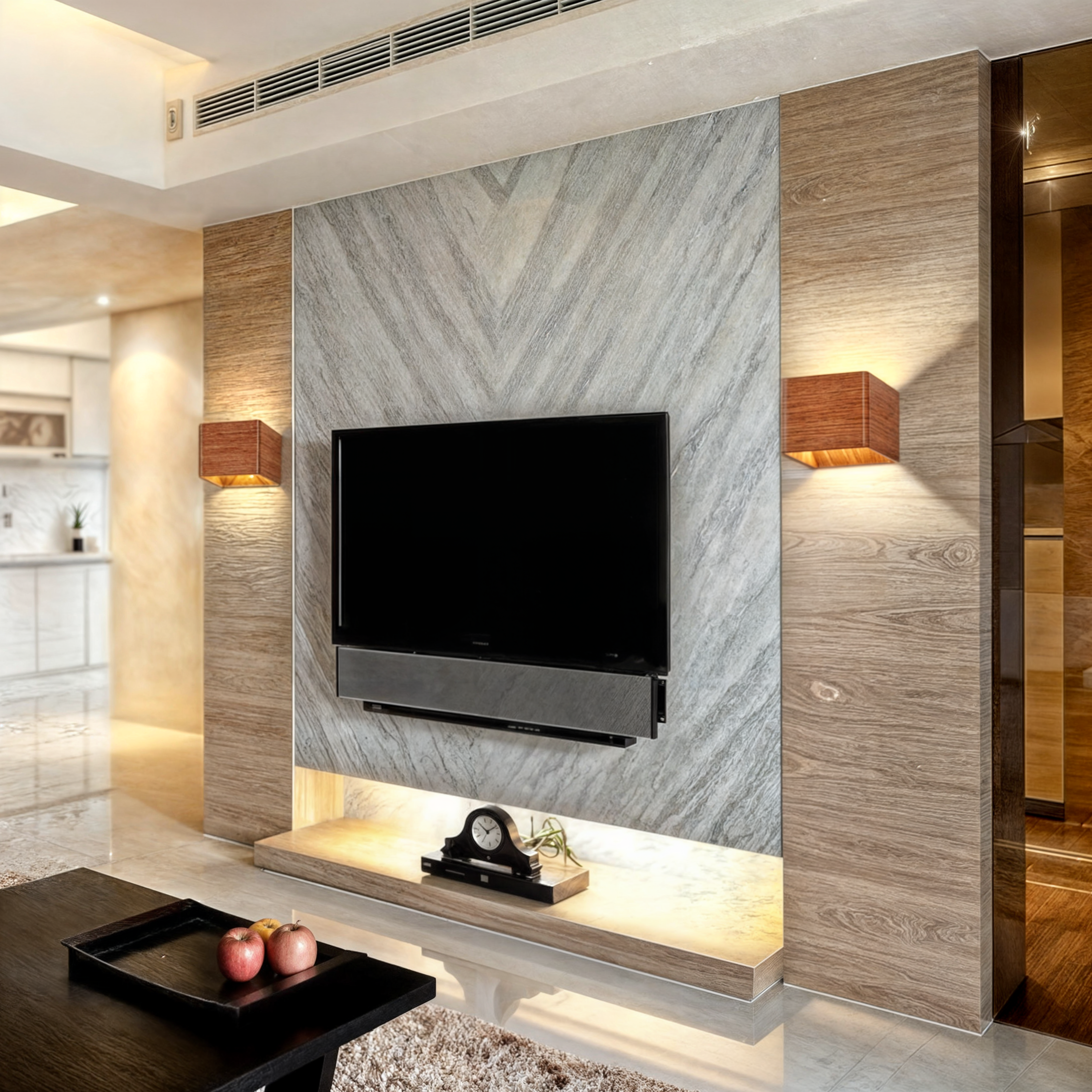 Lampa Ścienna NordLicht Arla z Drewnianym Wykończeniem – Nowoczesny Kinkiet LED do Sypialni i Salonu 2