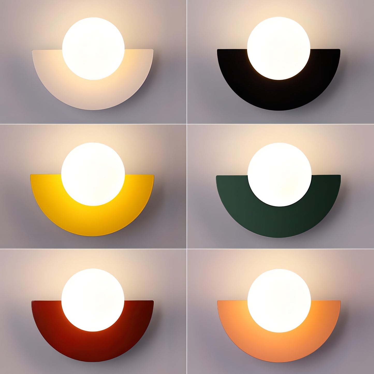 Lampa Ścienna Półokrągła Everest w Stylu Nordyckim – 6 Kolorów do Wyboru 4