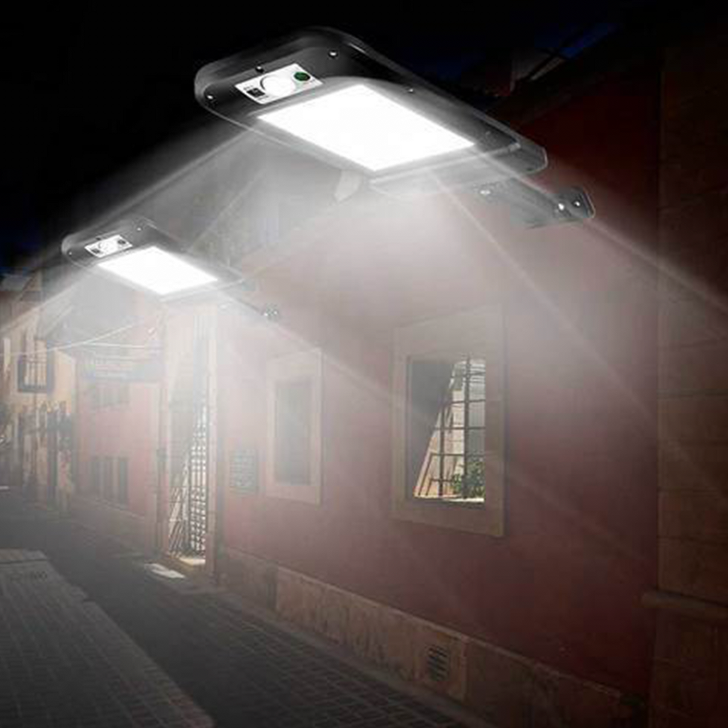Lampa Solarna Ogrodowa LED z Czujnikiem Ruchu i Pilotem, Super Jasne Światło 6000K, IP65, Energooszczędna 5