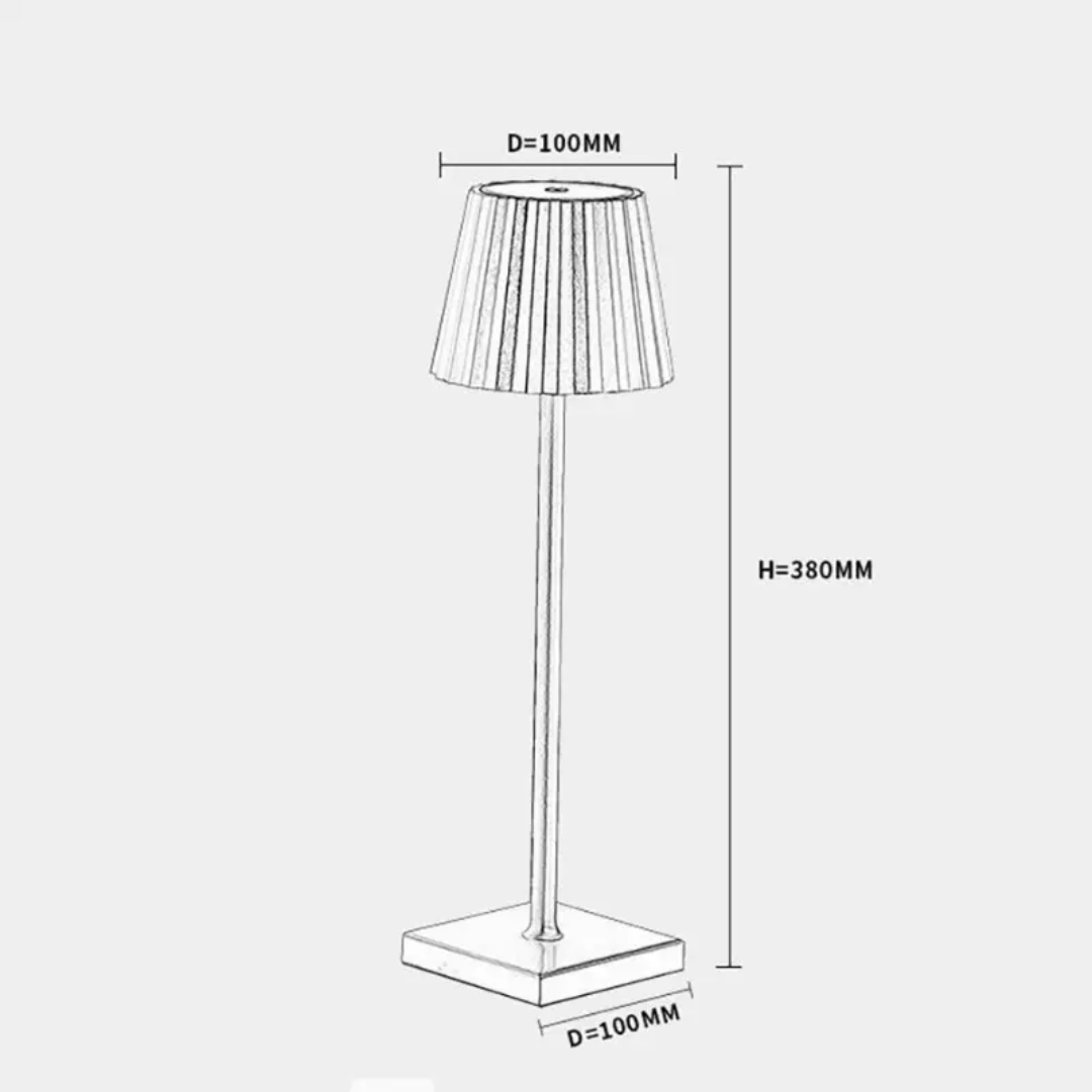 Lampa Stołowa Bezprzewodowa LED z Dotykowym Ściemniaczem – Aluminiowa Lampka Nocna do Salonów i Ogrodów 6