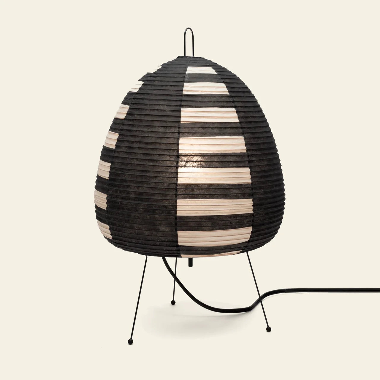 Lampa Stołowa Japońska z Papieru Ryżowego i Żelazną Podstawą – Retro Lampy Stołowe do Salonu i Sypialni 12