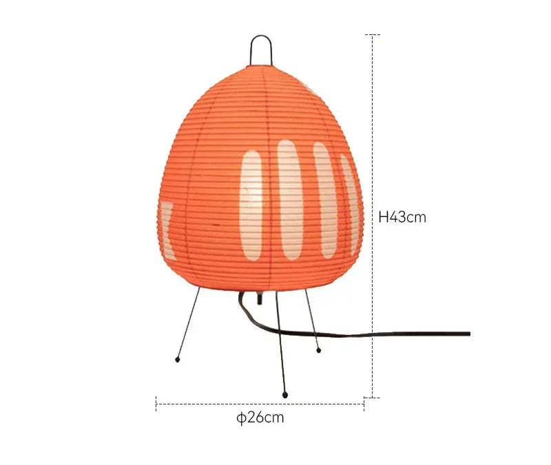 Lampa Stołowa Japońska z Papieru Ryżowego i Żelazną Podstawą – Retro Lampy Stołowe do Salonu i Sypialni 6