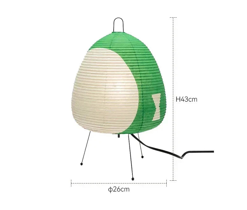 Lampa Stołowa Japońska z Papieru Ryżowego i Żelazną Podstawą – Retro Lampy Stołowe do Salonu i Sypialni 8