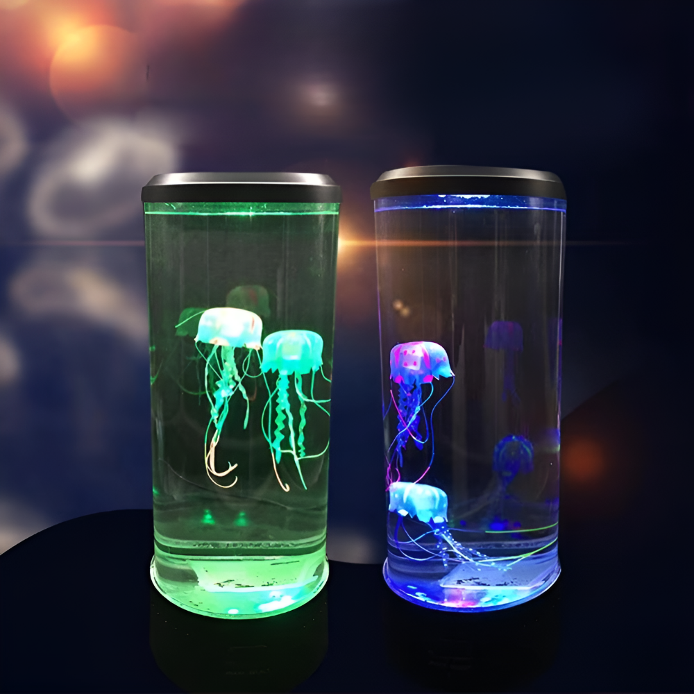 Lampa Stołowa LED z Meduzą – Kolorowe Nocne Światło do Wnętrz, Energooszczędna i Bezpieczna, Idealna do Sypialni i Pokoju Dziecięcego 4