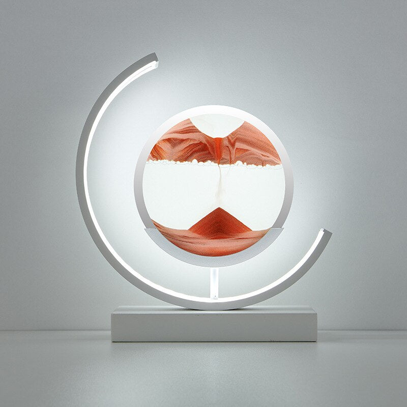 Lampa Stołowa LED z Piaskiem – Unikalny Efekt 3D, Nowoczesny Design do Salonu, Przyjazne dla Oczu Światło 10