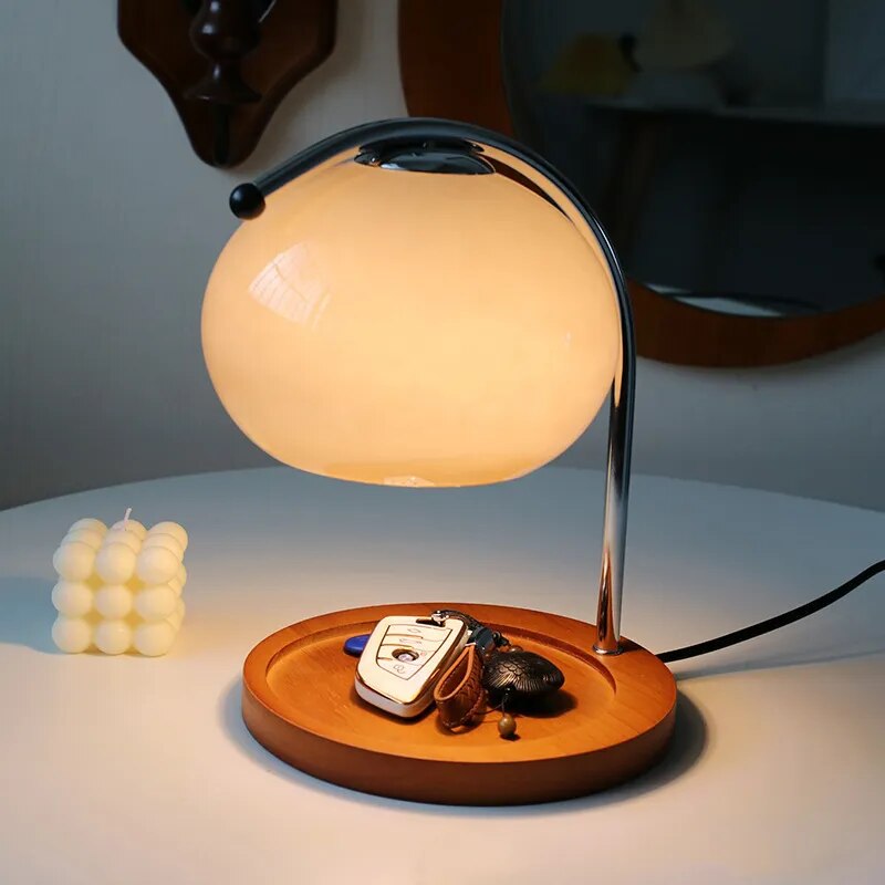 Lampa Stołowa Retro z Dimmowaniem – Szklana Lampa Podgrzewająca Świeczki, Elegancki Design do Salonów i Sypialni 7