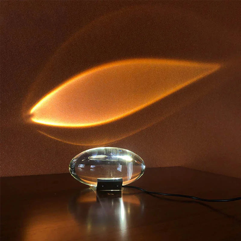 Lampa Stołowa Szklana Crystal Sunset Sky, Unikalny Design, Wysokiej Jakości Materiały, Idealna do Salonów i Biur 1