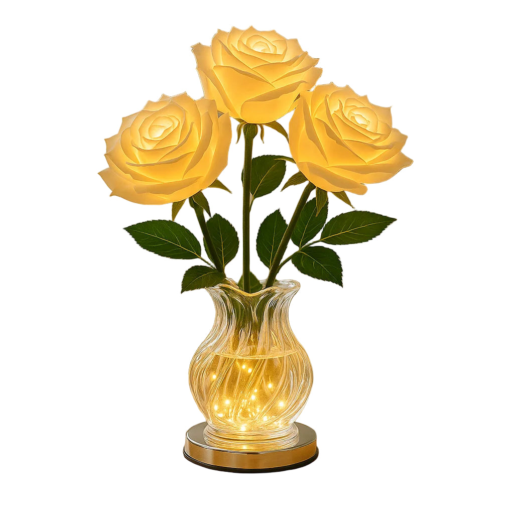 Lampa Stołowa Szklana LED z Regulacją Jasności – Elegancka Lampa Stołowa do Salonu 2