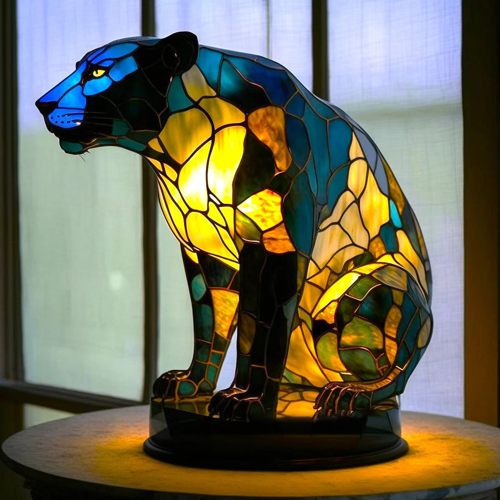 Lampa Stołowa Szklana Tiffany z Ręcznie Robionym Designem – Artystyczne Oświetlenie do Salonu i Sypialni 12
