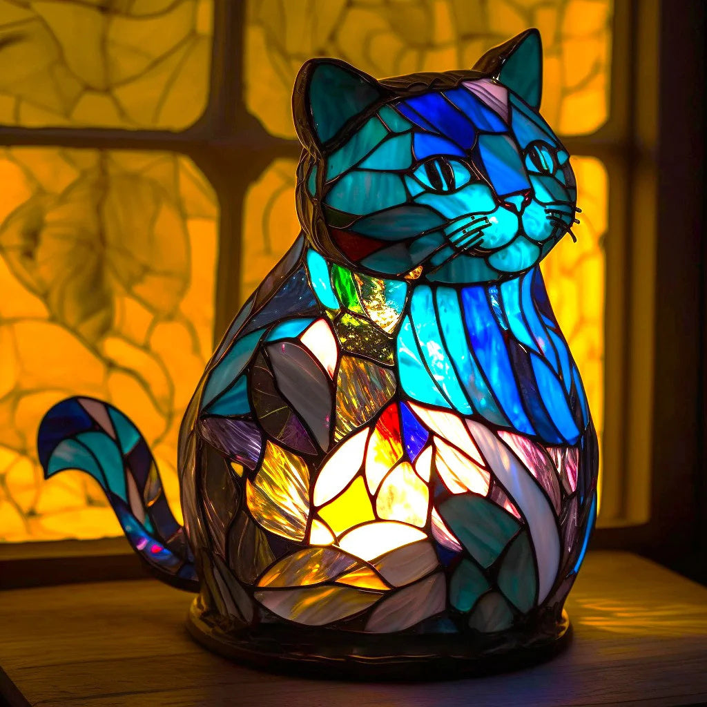 Lampa Stołowa Szklana Tiffany z Ręcznie Robionym Designem – Artystyczne Oświetlenie do Salonu i Sypialni 7