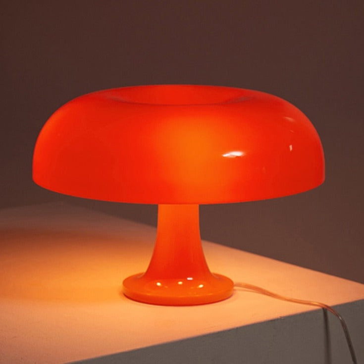 Lampa Stołowa Szklana w Kształcie Grzyba – Elegancki Design do Salonu, Przytulne Światło, 10W, USB, 30x20 cm 2