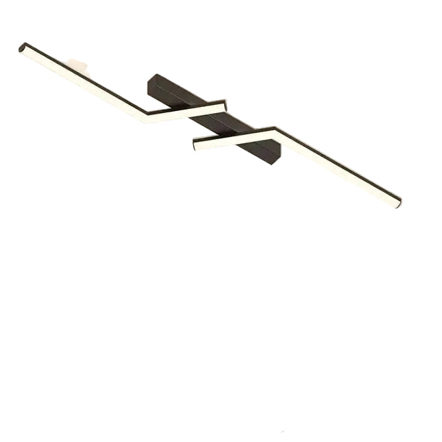 Lampa Sufitowa LED Czarna i Złota do Salonu – Nowoczesna Lampy Sufitowe w Minimalistycznym Stylu 0