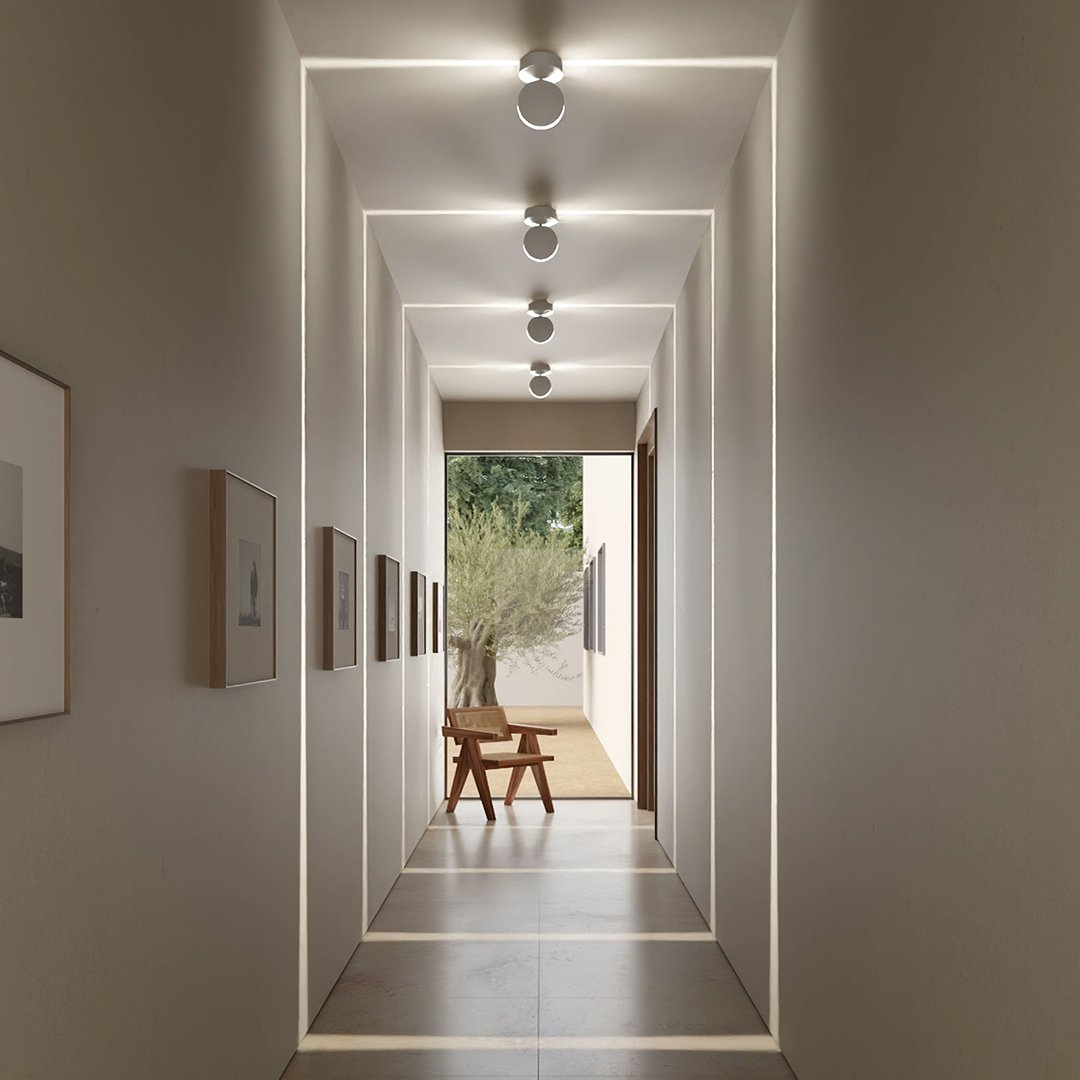 Lampa Sufitowa LED LichtOrbit 360 z Obracanym Głowicą, IP65, Nowoczesna do Wnętrz i na Zewnątrz, 3000K, 230 Lumenów 3