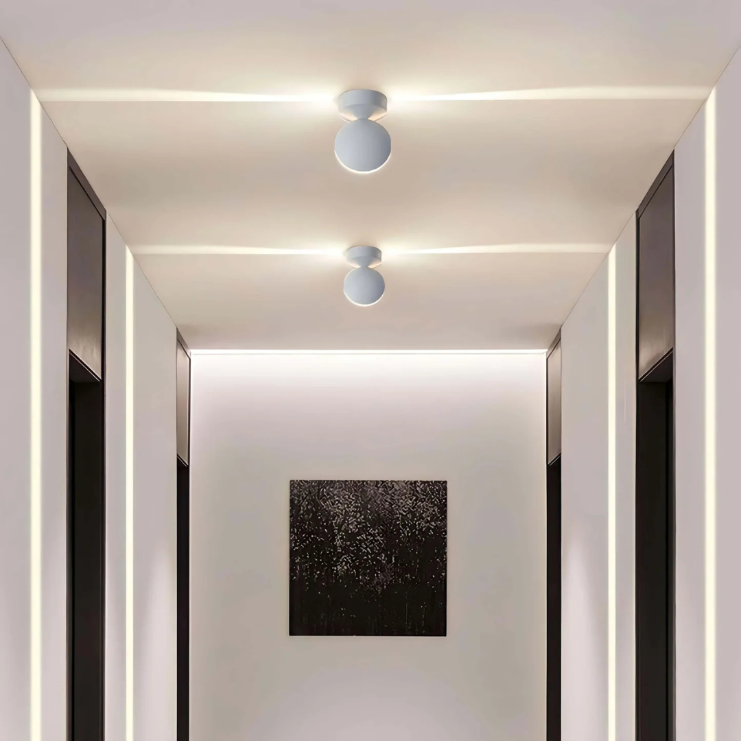 Lampa Sufitowa LED LichtOrbit 360 z Obracanym Głowicą, IP65, Nowoczesna do Wnętrz i na Zewnątrz, 3000K, 230 Lumenów 4