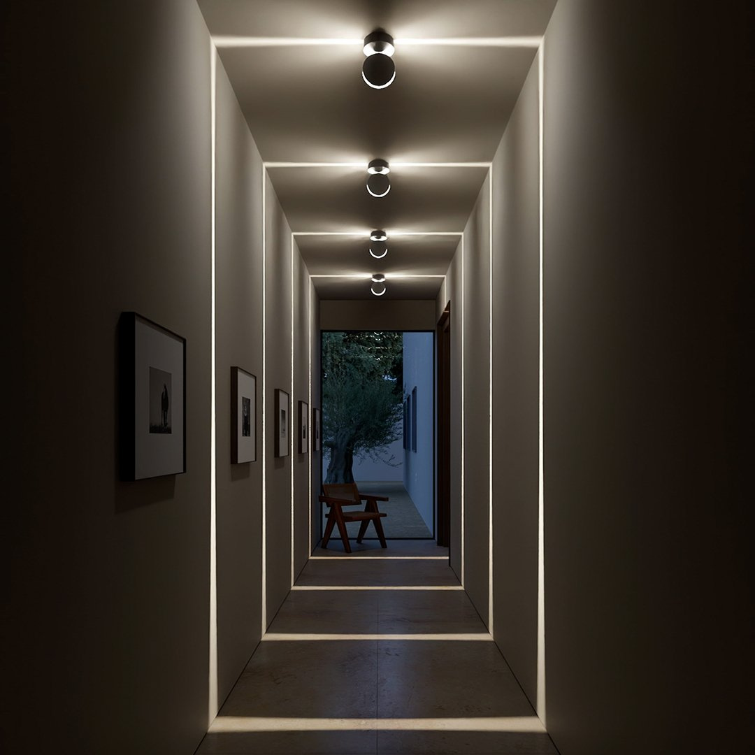 Lampa Sufitowa LED LichtOrbit 360 z Obracanym Głowicą, IP65, Nowoczesna do Wnętrz i na Zewnątrz, 3000K, 230 Lumenów 6
