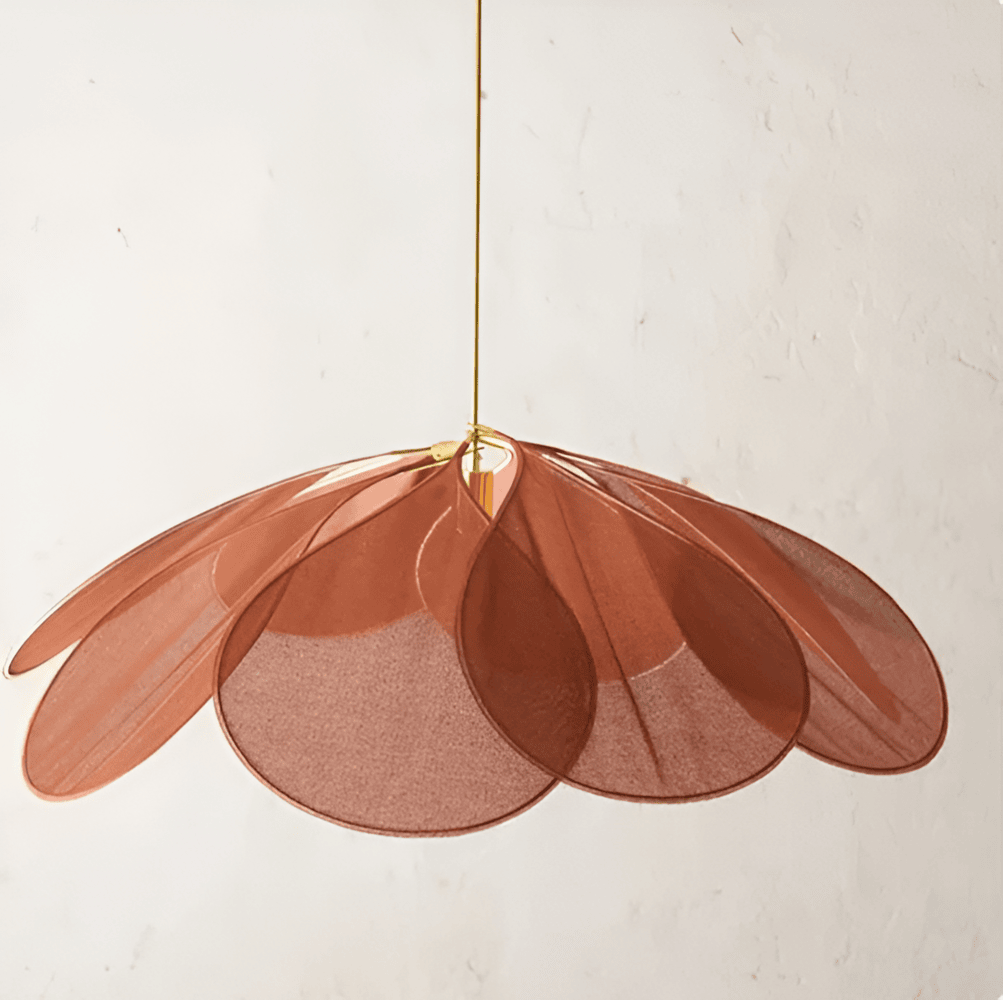 Lampa Wisząca FloryVint z Kwiatowym Wzorem – Elegancka Lampa do Salonu i Nad Stół, Tekstylna, Ciepłe Światło 0
