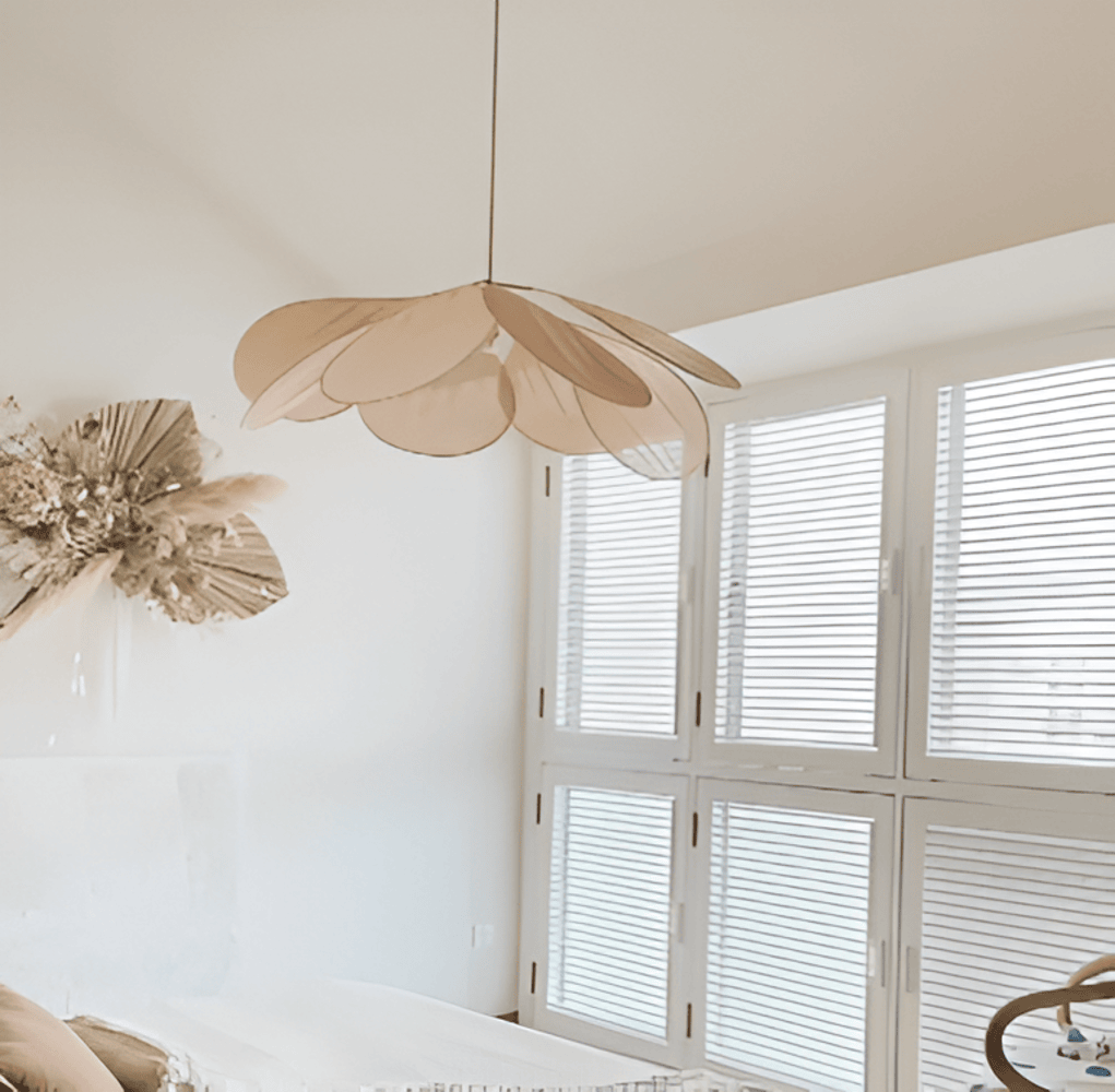 Lampa Wisząca FloryVint z Kwiatowym Wzorem – Elegancka Lampa do Salonu i Nad Stół, Tekstylna, Ciepłe Światło 10