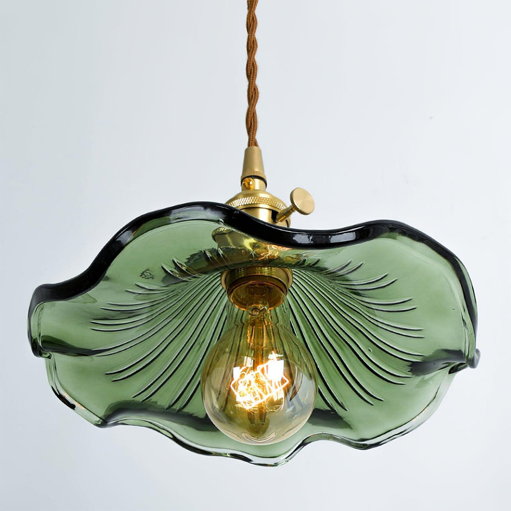 Lampa Wisząca Kwiatowa ze Szkła do Salonu – Regulowana Długość, Eleganckie Oświetlenie do Salonów, Jadalni i Przedpokoi 5