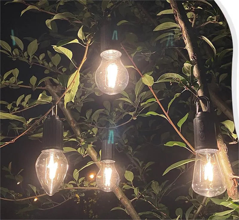Lampa Wisząca LED z Ładowaniem USB – Nowoczesna, Przezroczysta, Idealna do Biwakowania i Dekoracji Ogrodowej, 3 Poziomy Jasności 2