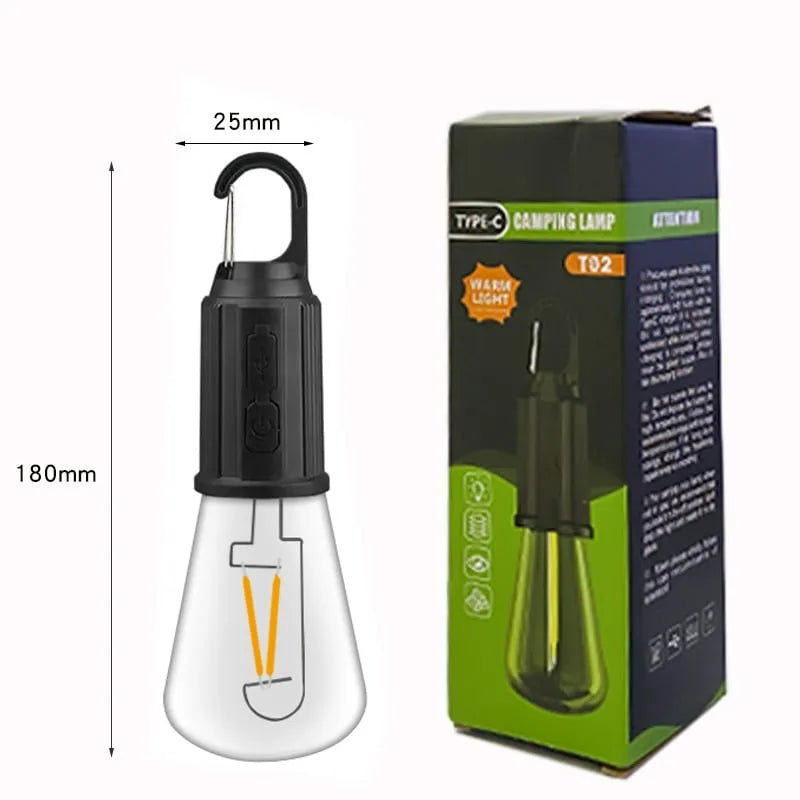Lampa Wisząca LED z Ładowaniem USB – Nowoczesna, Przezroczysta, Idealna do Biwakowania i Dekoracji Ogrodowej, 3 Poziomy Jasności 5