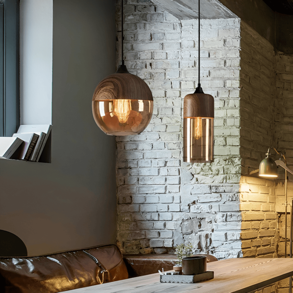 Lampa Wisząca Nordic Gleam z Retro Szkłem – Nowoczesna Lampa do Salonu, Elegancka Lampa nad Stół w Stylu Loftowym 4