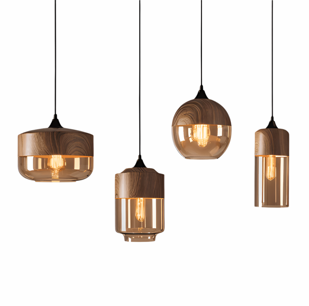 Lampa Wisząca Nordic Gleam z Retro Szkłem – Nowoczesna Lampa do Salonu, Elegancka Lampa nad Stół w Stylu Loftowym 6