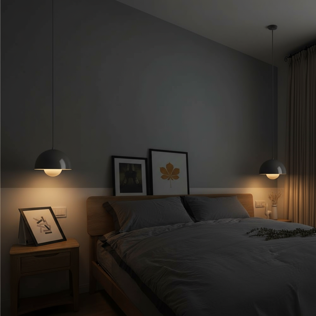 Lampa Wisząca Orbis z Regulacją Jasności – Wielokolorowa Metalowa Lampa do Salonu, Idealna nad Stół, Energooszczędna LED 7