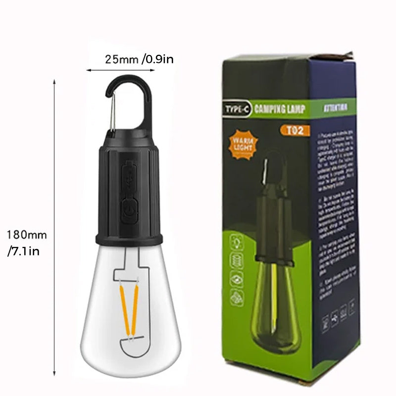 Lampa Wisząca Retro do Użytku na Zewnątrz z Ładowaniem Typ-C – Idealna na Camping i Dekorację, Wodoodporna, 3 Poziomy Jasności 9
