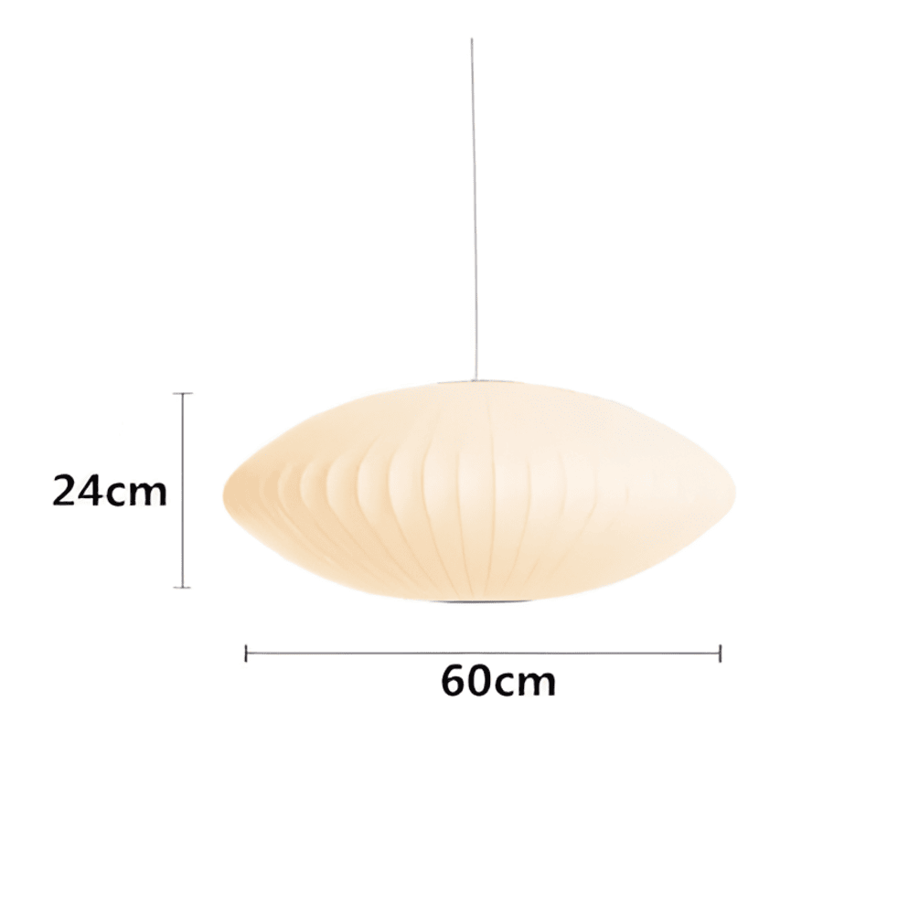 Lampa Wisząca RoundRipples z Białym Abażurem LED – Nowoczesna Lampa do Salonu, 50/60 cm, Okrągła Podsufitka 7