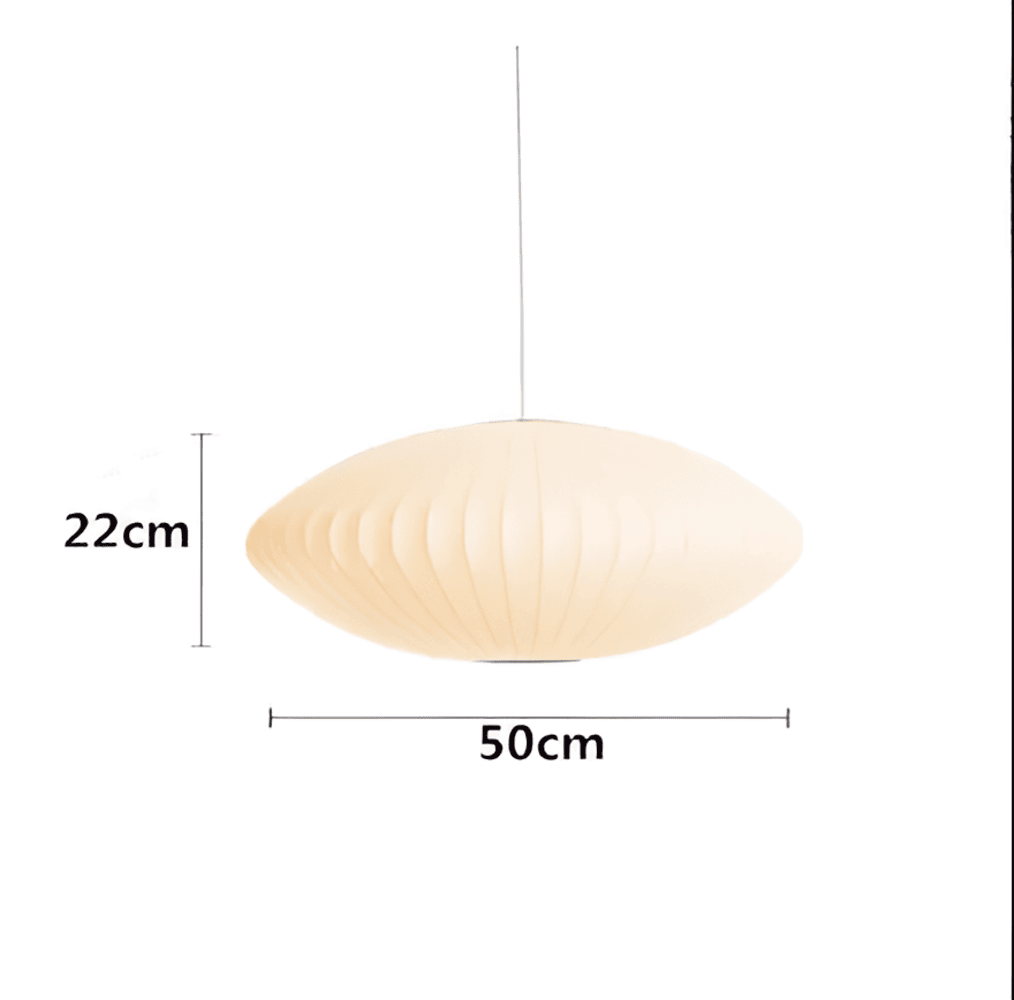 Lampa Wisząca RoundRipples z Białym Abażurem LED – Nowoczesna Lampa do Salonu, 50/60 cm, Okrągła Podsufitka 8