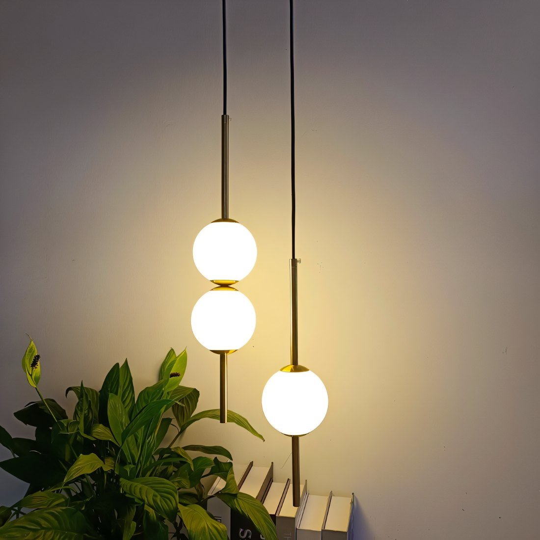 Lampa Wisząca w Skandynawskim Stylu z Metalowym i Szklanym Wykończeniem – Lampa do Salonu 10 cm x 57 cm 4