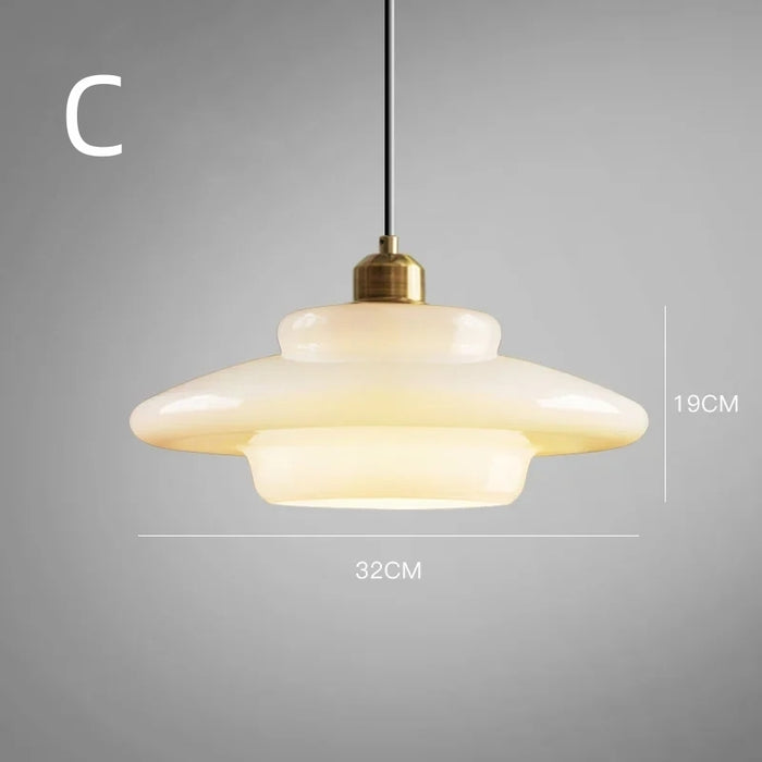 Lampa Wisząca w Stylu Art Déco do Salonu nad Stół, Szklany Klosz, Regulowana Długość, Elegancka i Stylowa 10