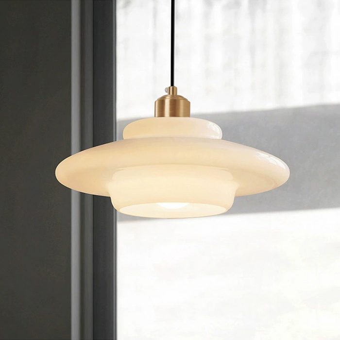 Lampa Wisząca w Stylu Art Déco do Salonu nad Stół, Szklany Klosz, Regulowana Długość, Elegancka i Stylowa 4
