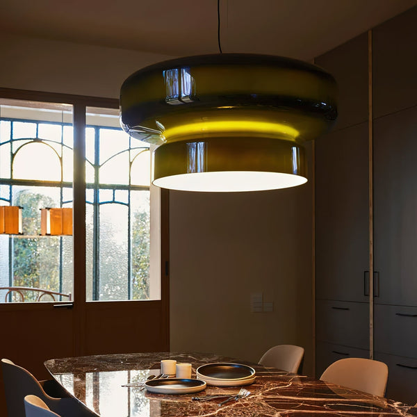 Lampa Wisząca z Ręcznie Dmuchanego Szkła – Elegancka Lampa do Salonu, Subtelne Oświetlenie, Unikalny Design 2