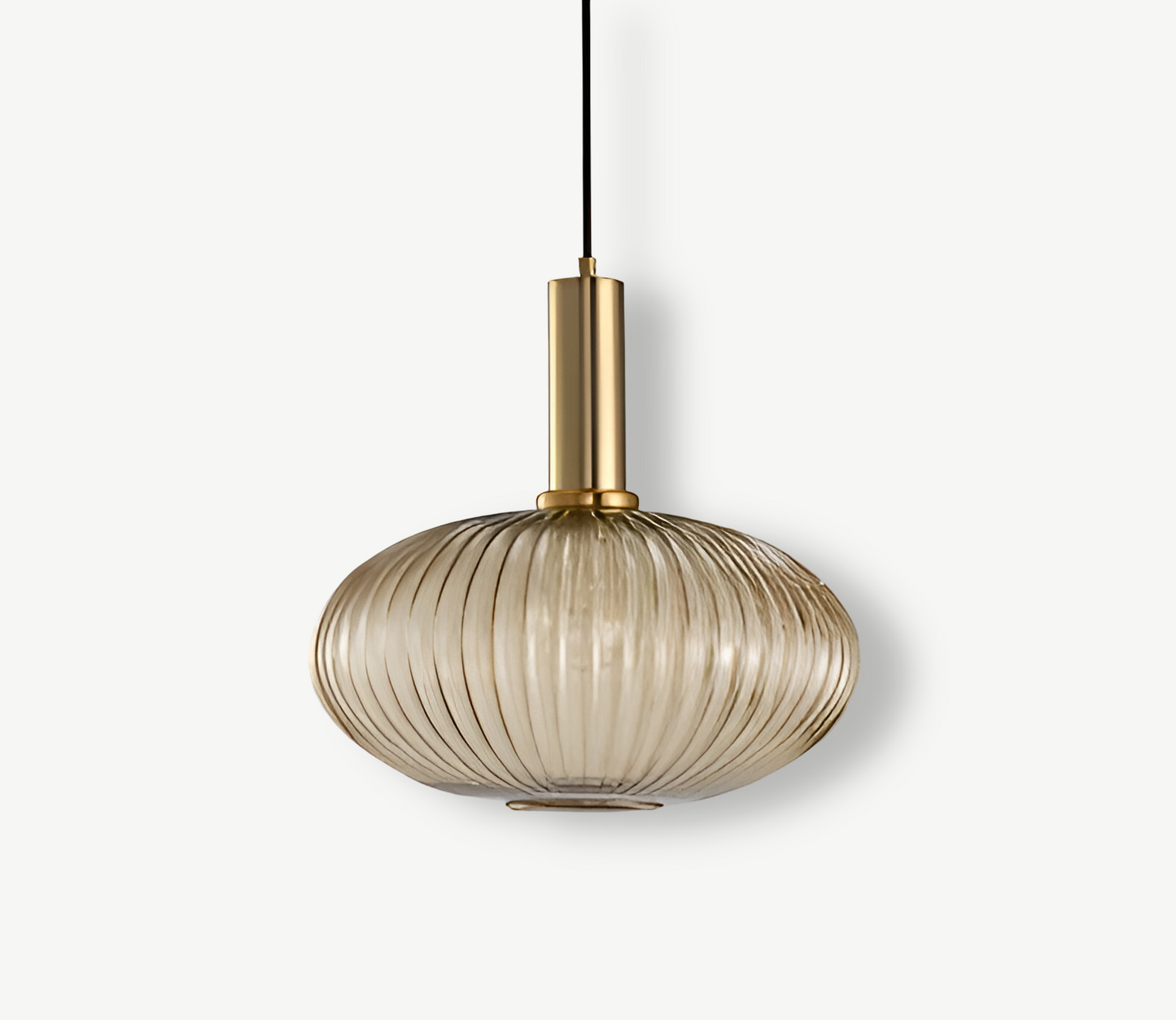 Lampa Wisząca z Ribbowanym Szkłem – Vintage Oświetlenie do Salonu, Różne Rozmiary i Kolory 10