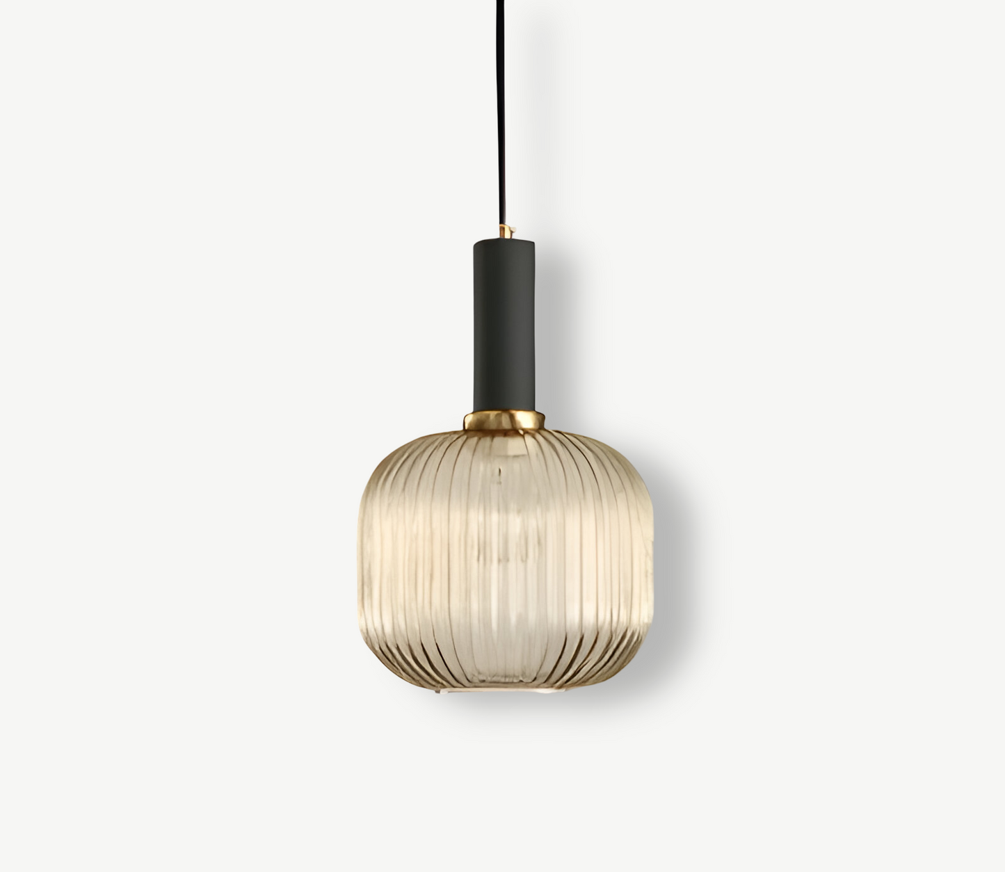Lampa Wisząca z Ribbowanym Szkłem – Vintage Oświetlenie do Salonu, Różne Rozmiary i Kolory 12