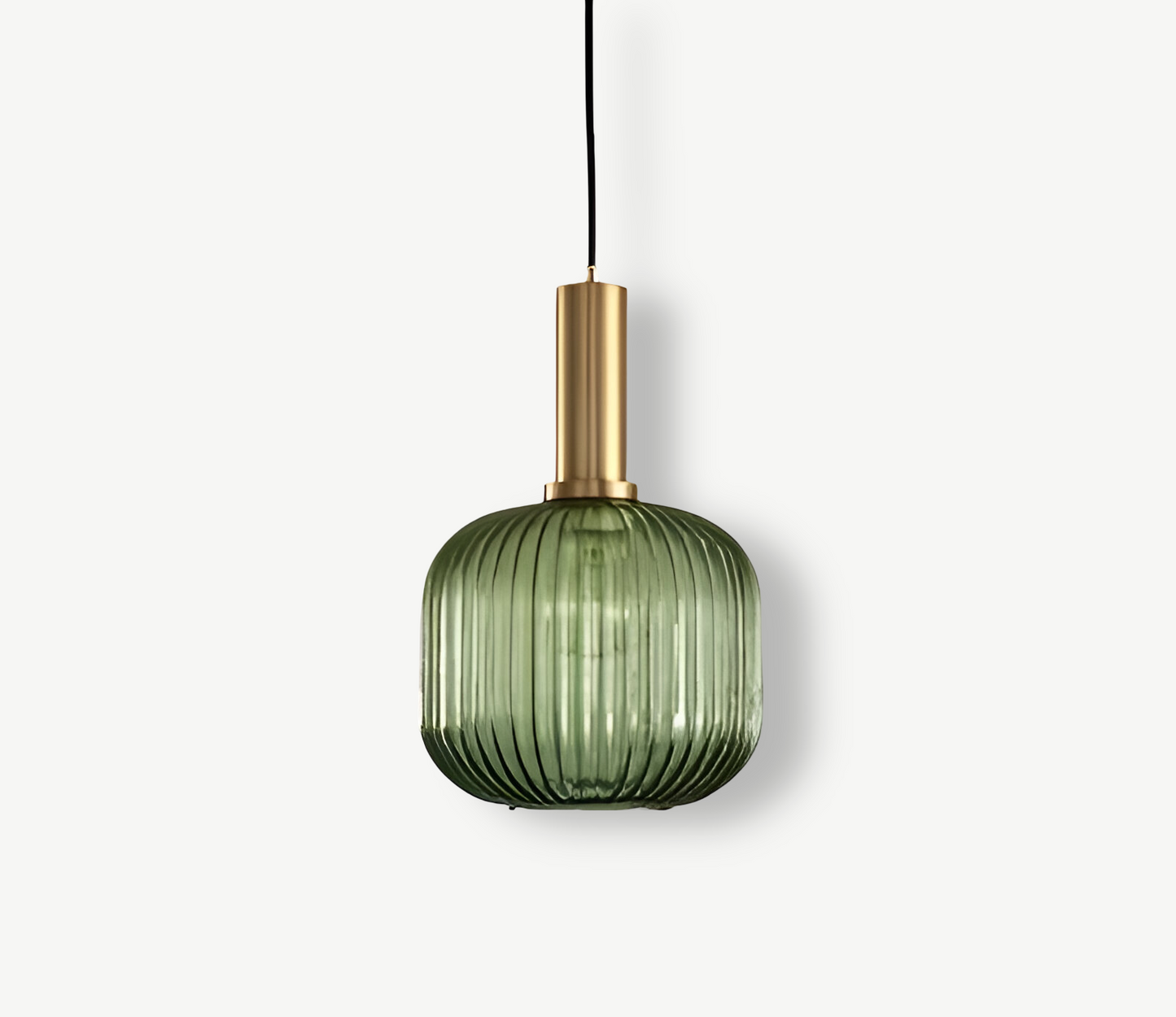 Lampa Wisząca z Ribbowanym Szkłem – Vintage Oświetlenie do Salonu, Różne Rozmiary i Kolory 13
