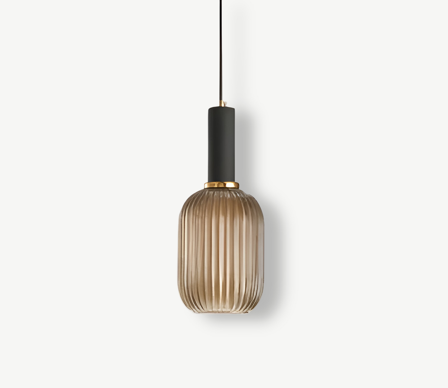 Lampa Wisząca z Ribbowanym Szkłem – Vintage Oświetlenie do Salonu, Różne Rozmiary i Kolory 14