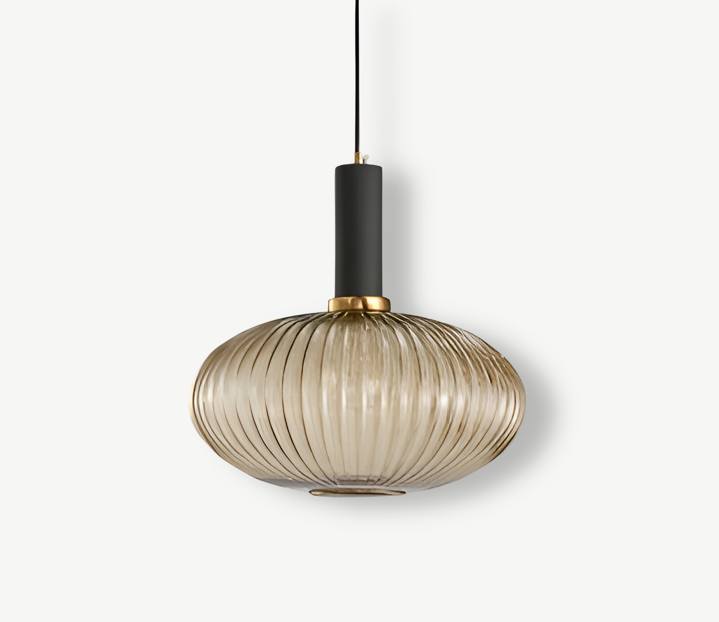 Lampa Wisząca z Ribbowanym Szkłem – Vintage Oświetlenie do Salonu, Różne Rozmiary i Kolory 17
